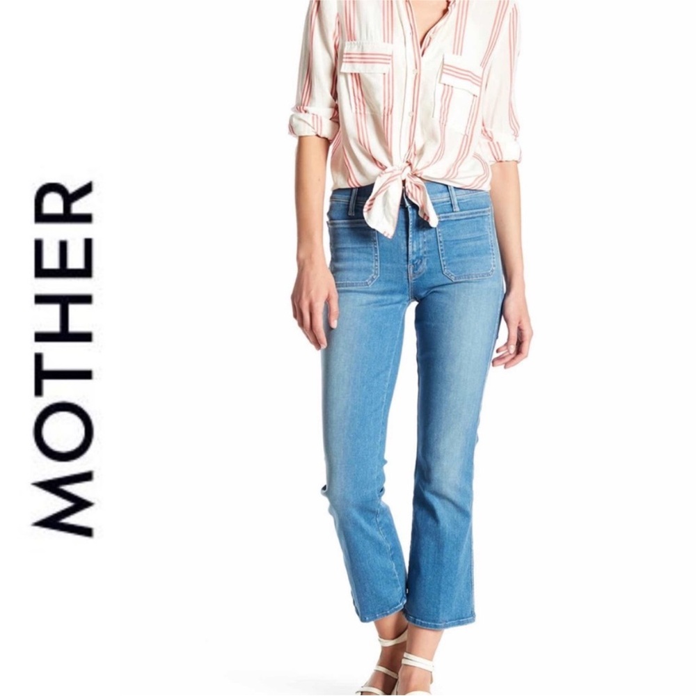 MOTHER Light Blue Cropped Ankle Jeans - Picture 3 of 11